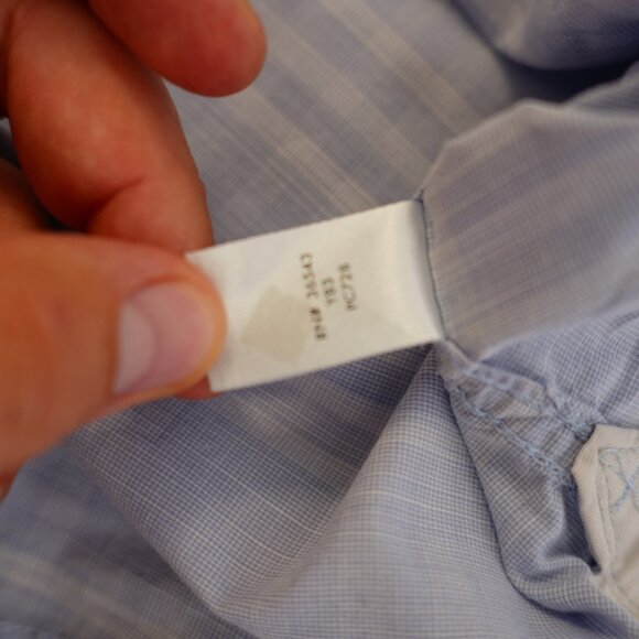 Calvin Klein Blue Plaid Double Pocket Front Button Down Medium Cotton Long Sleev - Picture 12 of 13